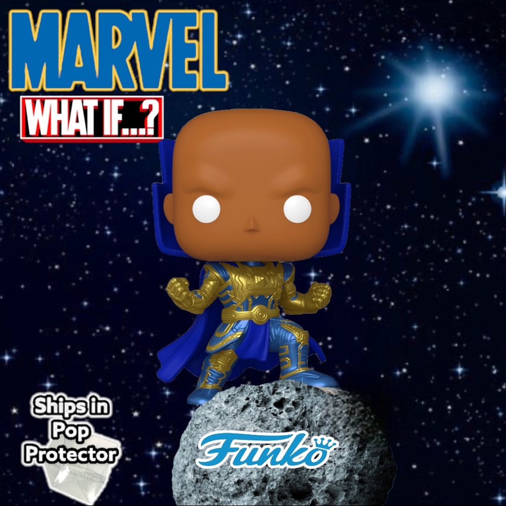 Funko Pop What If...? The Watcher. Ships in Pop Protector!